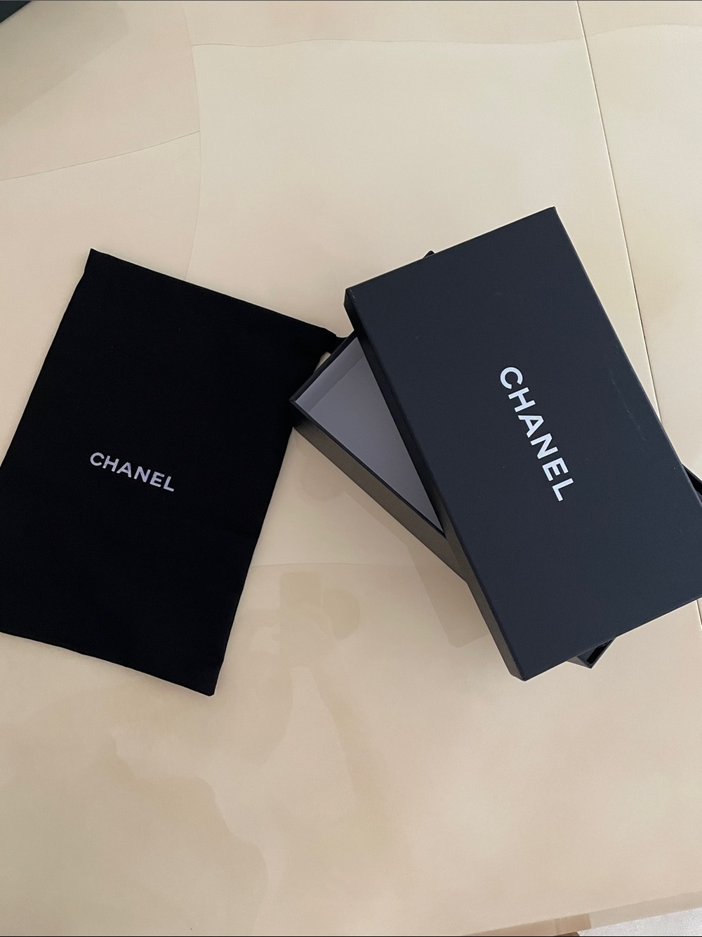Chanel box and dust bag